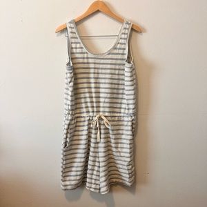 OLD NAVY STRIPE WAIST-DEFINED FRENCH TERRY ROMPER Size Large